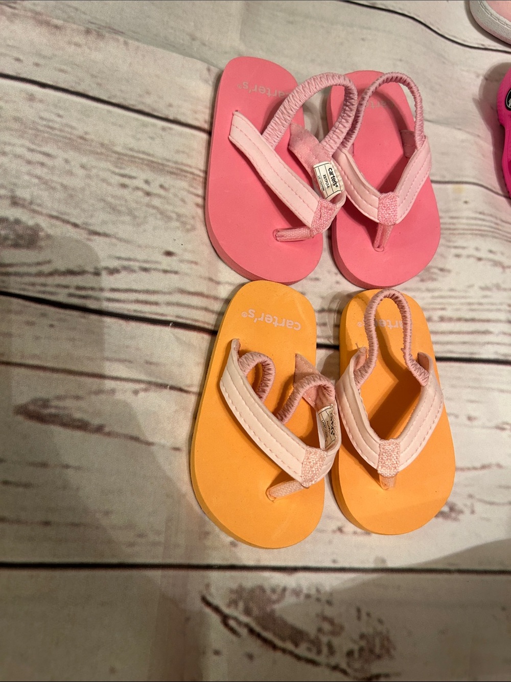 Carter's Pink and Orange Toddler Sandal Set - Elastic Back Straps